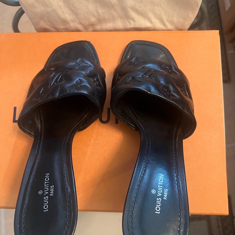 Louis Vuitton Revival Mule in Black, size 37 1/2, pre owned